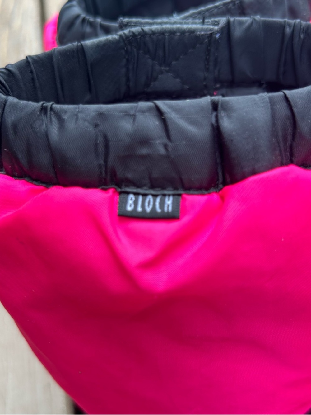 Bloch Hot Pink and Black Dance Warmup Booties | Size YXL US 3-4.5Y EU 36.5-37